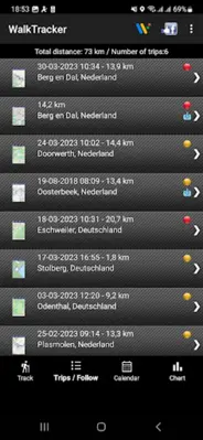 WalkTracker Hiking Trails android App screenshot 9
